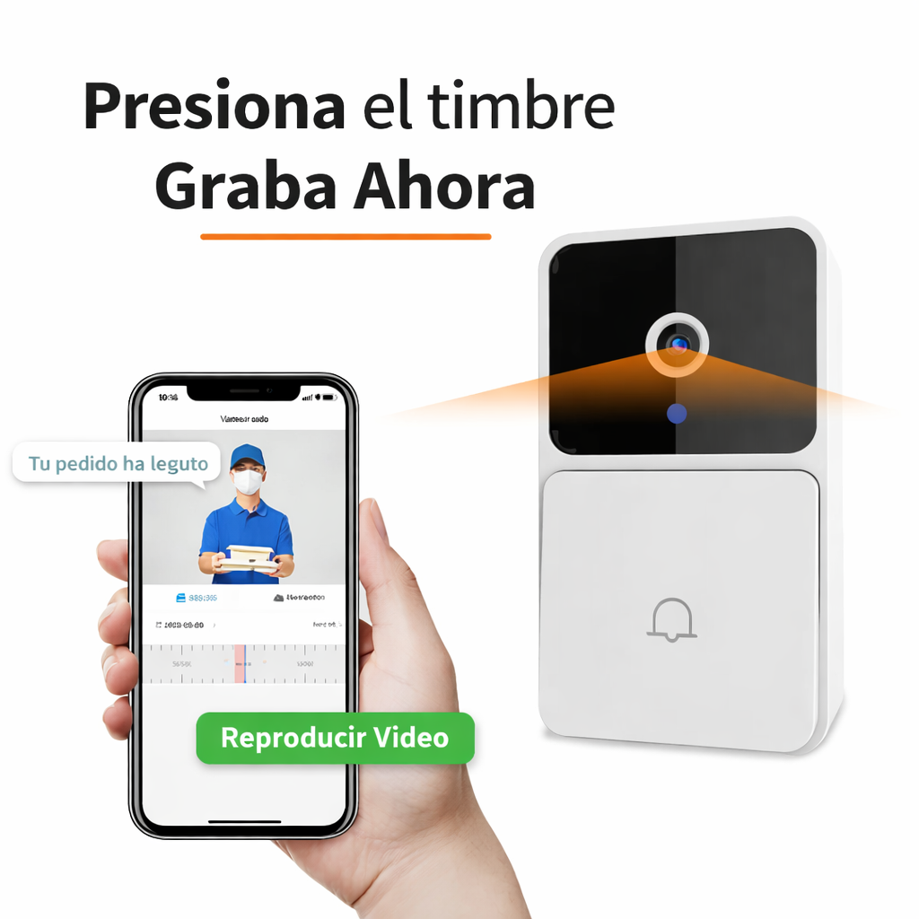 Timbre mini Inteligente WiFi con Cámara HD