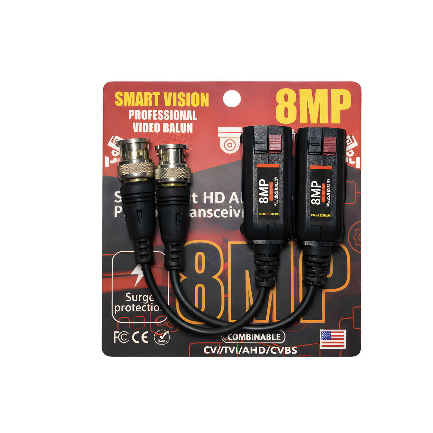 Balun de vídeo profesional Smart Vision 8MP