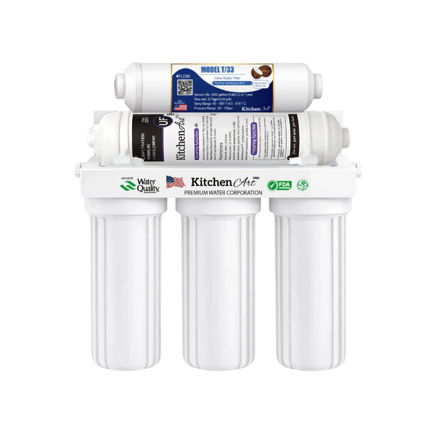 Purificador de agua PP + CTO + GAC - UF 2.5" + COCO 2"