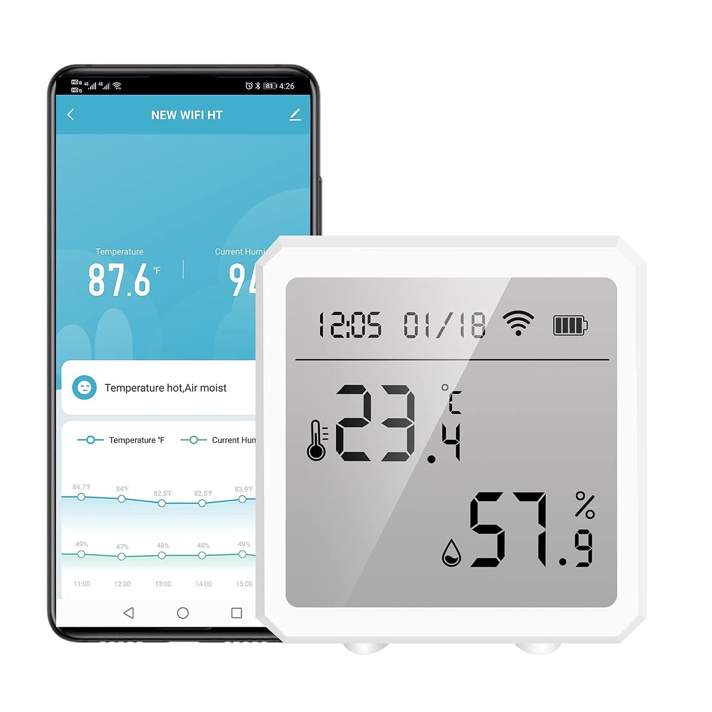 Sensor de temperatura y humedad WiFi