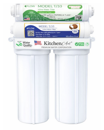 Purificador de agua PP + CTO - ALCALINO 2.5" + COCO 2.5"