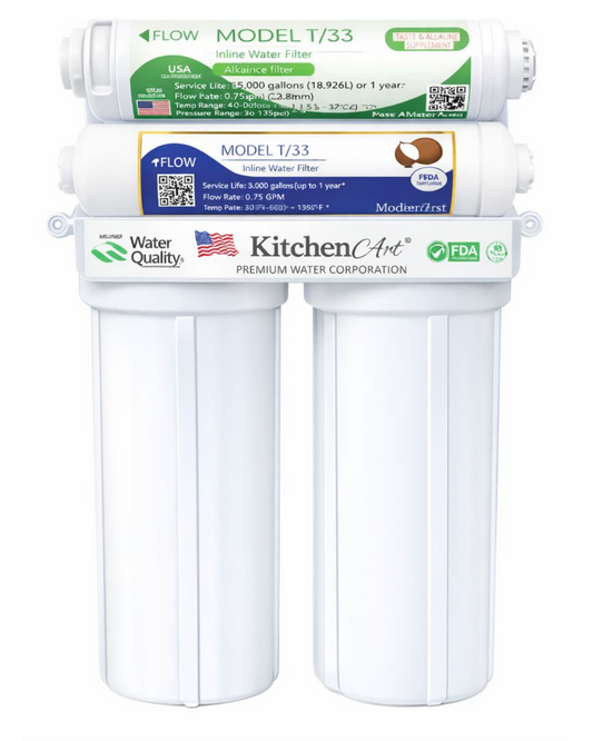 Purificador de agua PP + CTO - ALCALINO 2.5" + COCO 2.5"