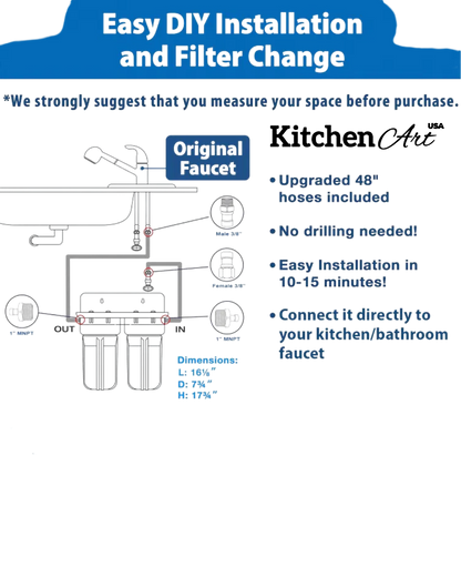 Purificador de agua PP + CTO + GAC - UF 2.5" + KIT UV