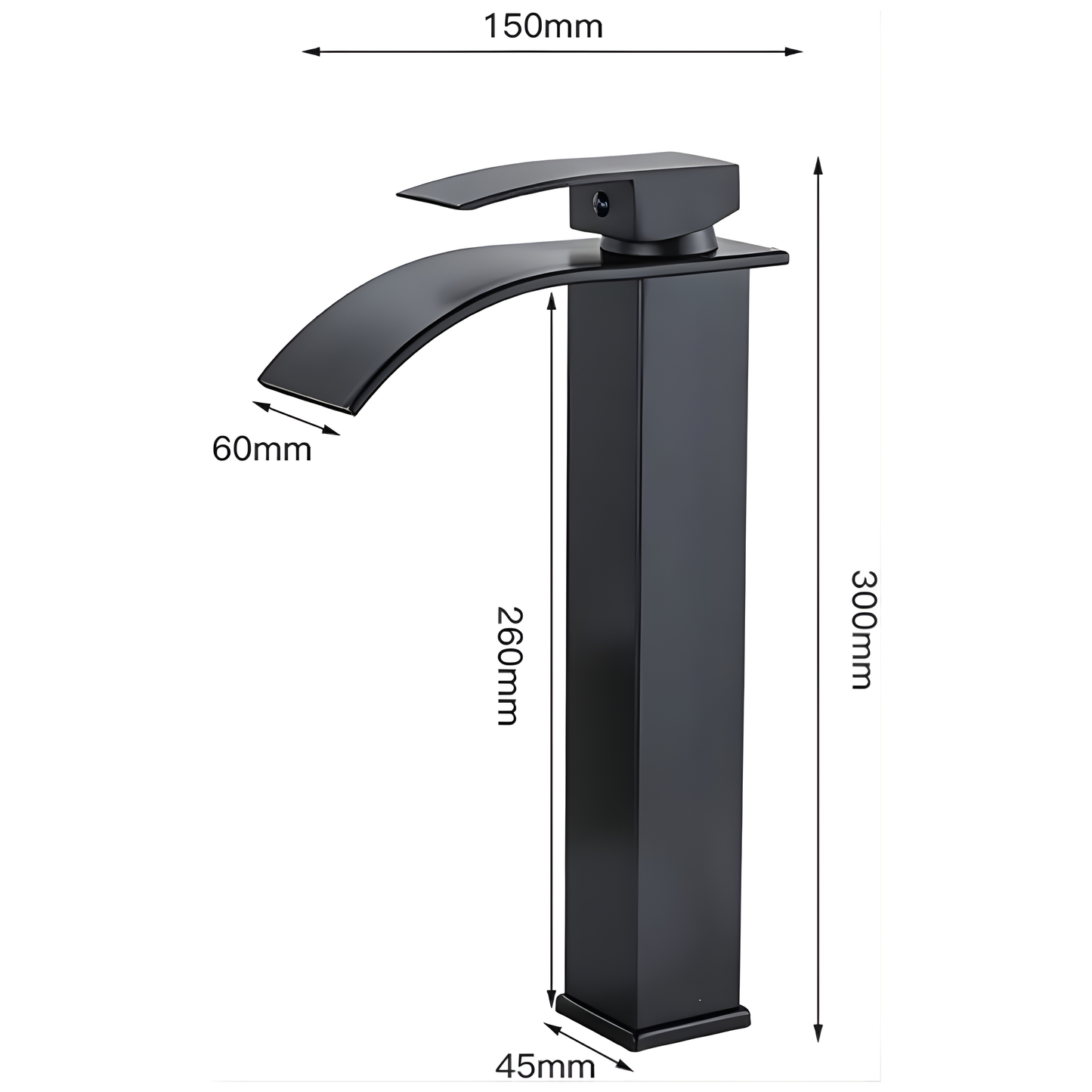 Llave alta para baño Kitchen Art Curva