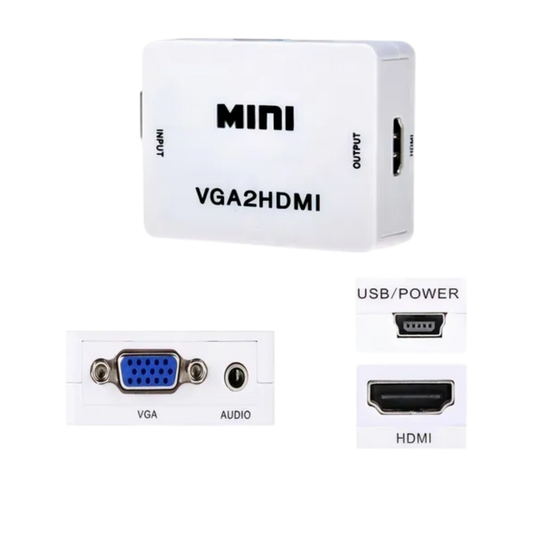 Convertidor VGA - HDMI con cable de carga USB