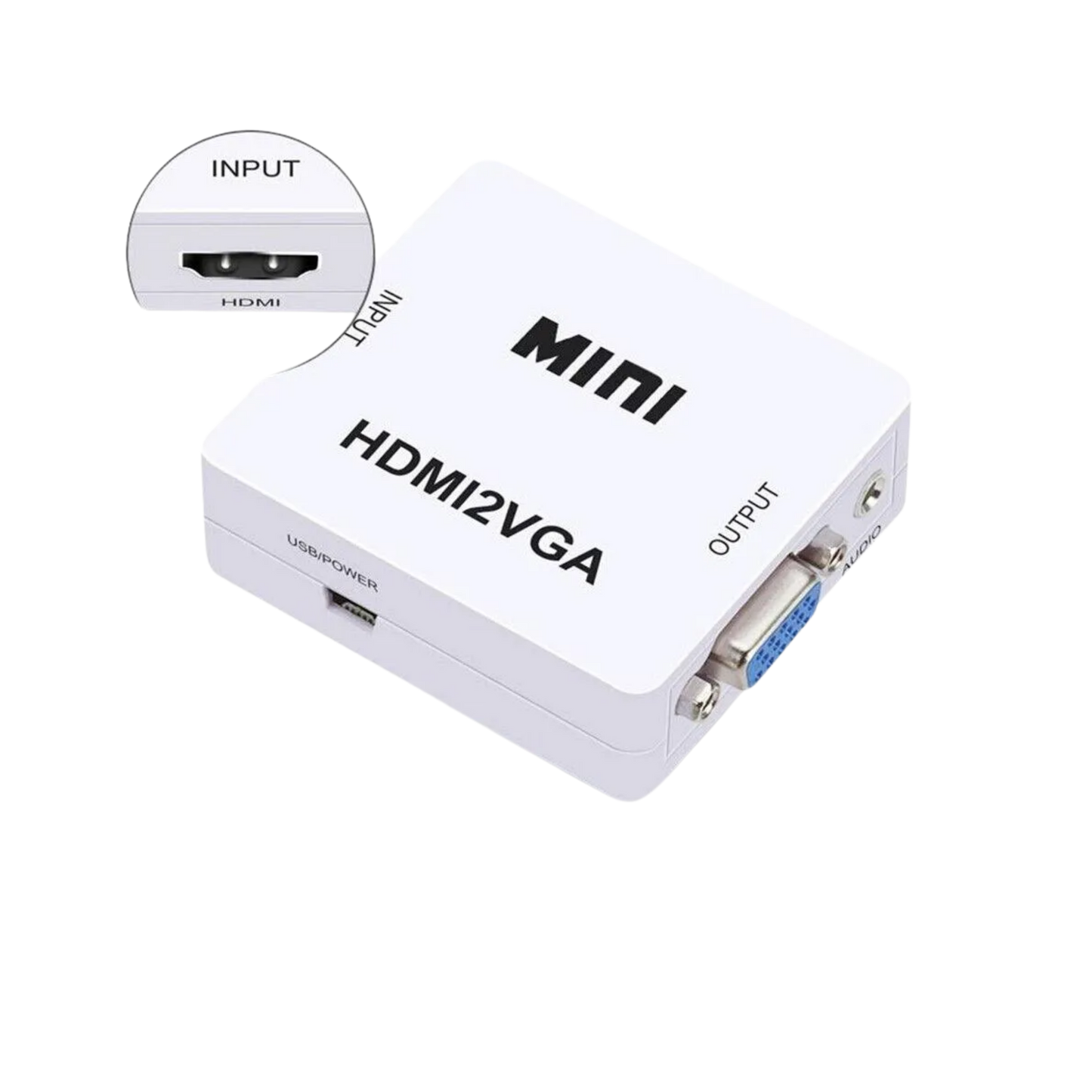 Convertidor HDMI - VGA con cable de carga USB