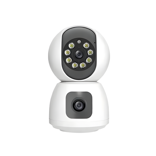 Cámara IP WiFi con Lente Dual, Visión IR y PTZ 350° TUYA