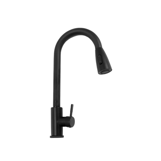 Llave de cocina retractilar negra