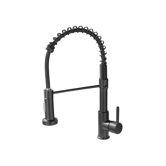 Llave de cocina espiral negra