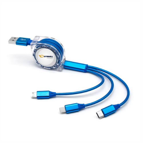 Cable USB de carga 3 En 1 Retráctil